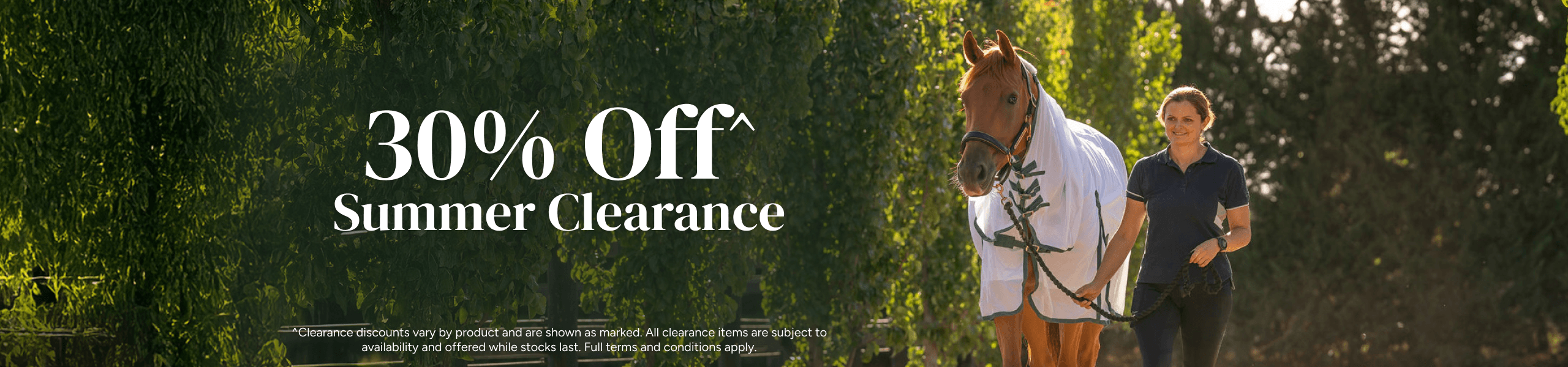 30% Off Summer Clearance